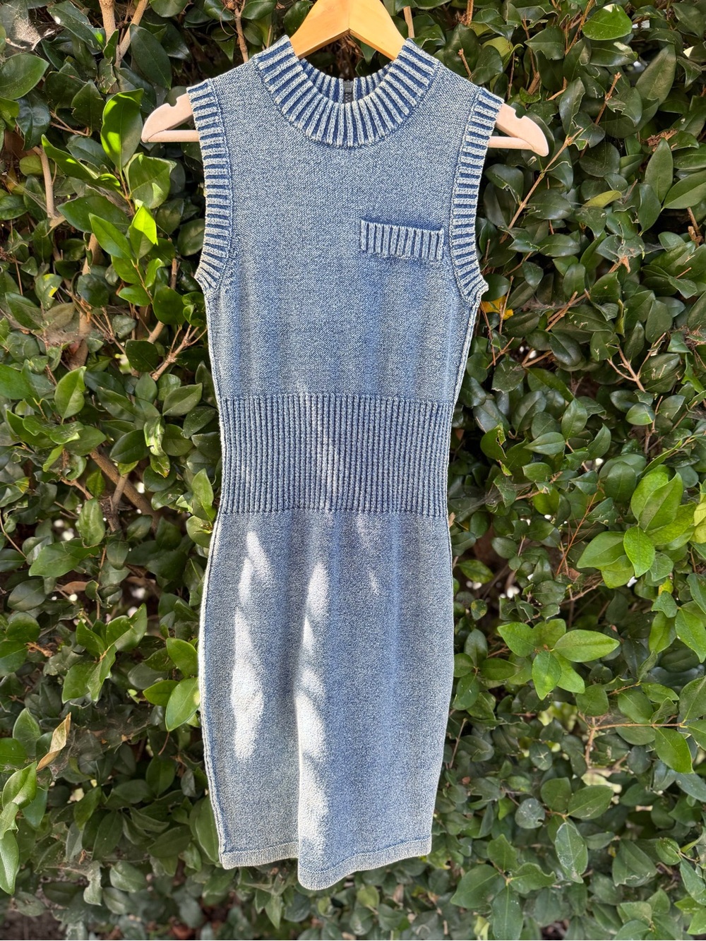 Alexander Wang Acid Washed Indigo Sleeveless Dress